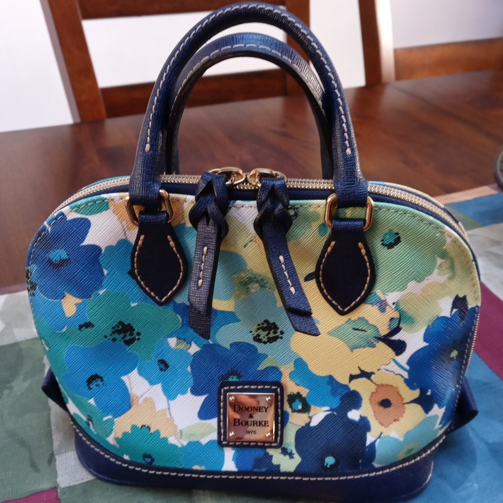 DOONEY & BOURKE LEATHER MULTI COLOR SATCHEL BAG